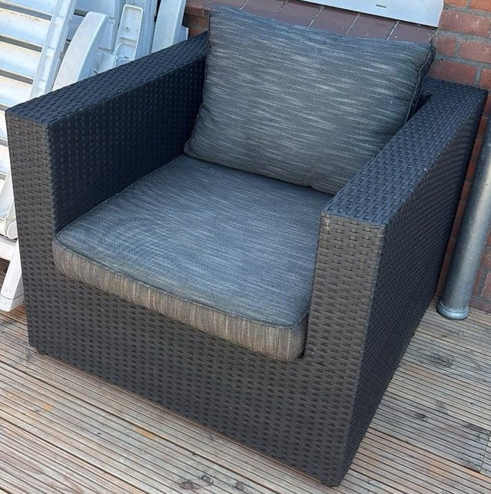 Zgan bois le duc loungestoel inclusief kussens, Tuin en Terras, Tuinsets en Loungesets, Ophalen, Zo goed als nieuw, Wicker, Stoel