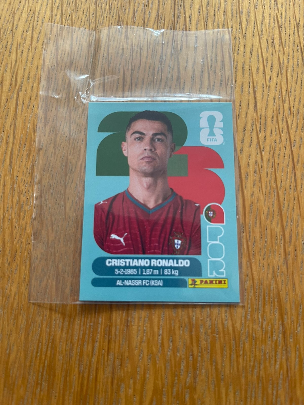 Christiano Ronaldo Portugal Panini WK 2026, Ophalen of Verzenden, Zo goed als nieuw, Sticker