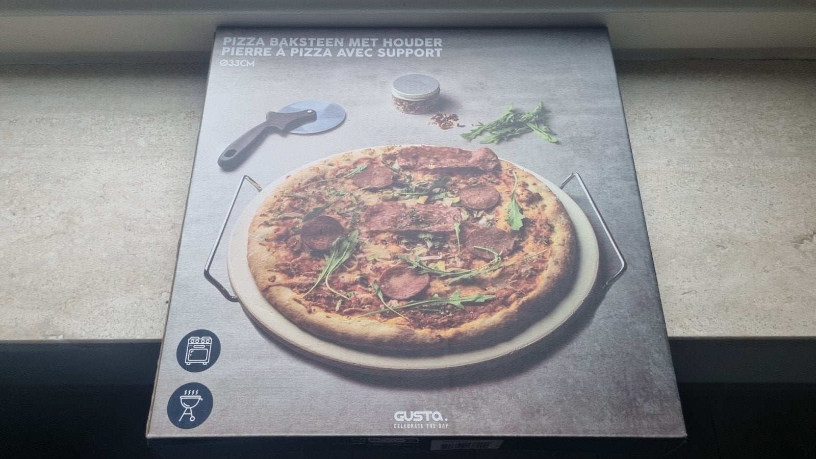 Gusta Pizza Baksteen met houder, Ophalen, Nieuw, Gusta