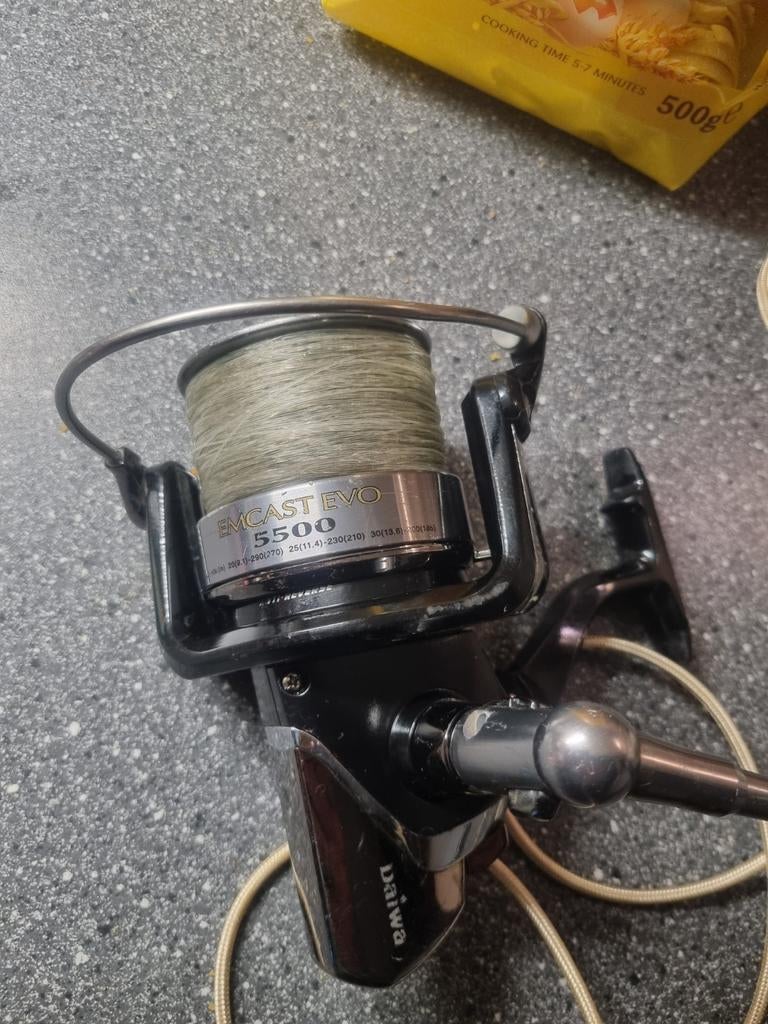 Daiwa Emcast Evo 5500 vismolen, Ophalen, Molen