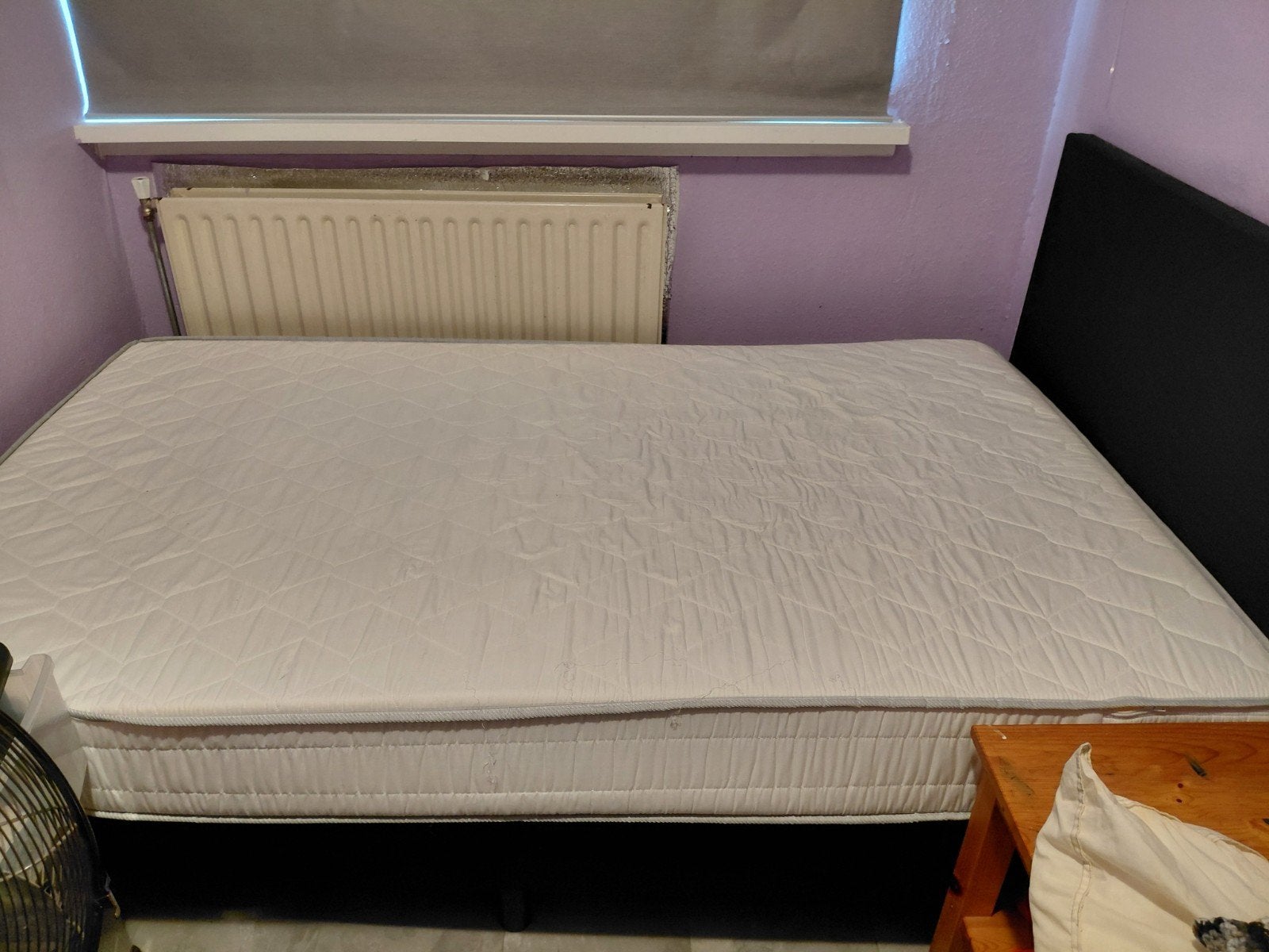 120x200 bed, Ophalen, Zwart, Zo goed als nieuw, Twijfelaar