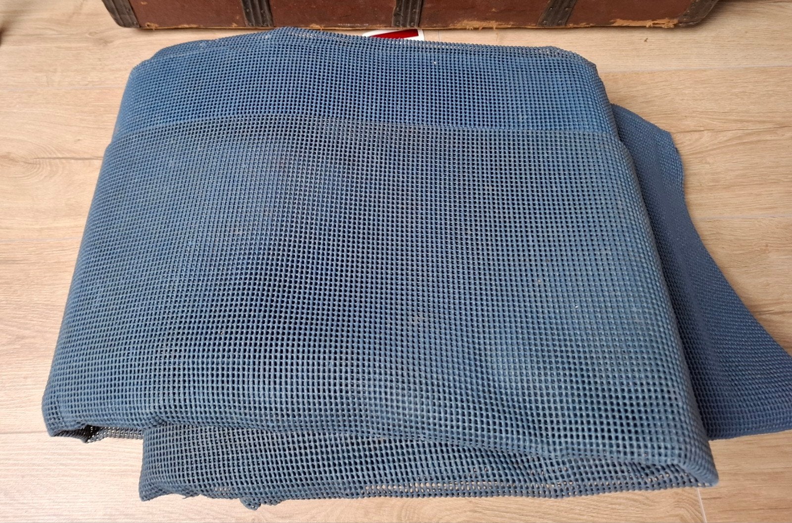 Blauw tenttapijt/gaatjeskleed 500x250 cm, Caravans en Kamperen, Ophalen of Verzenden, Gebruikt