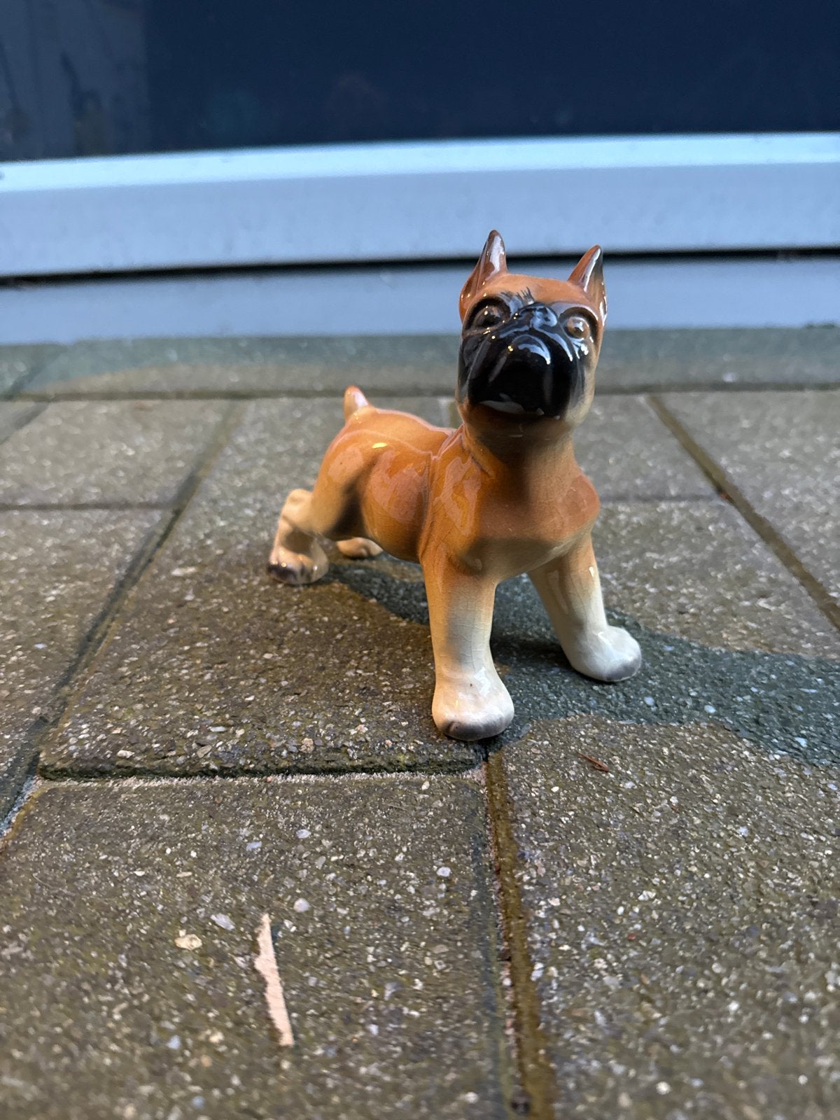 Boxer hond beeldje - Keramiek, Ophalen of Verzenden, Zo goed als nieuw, Dier