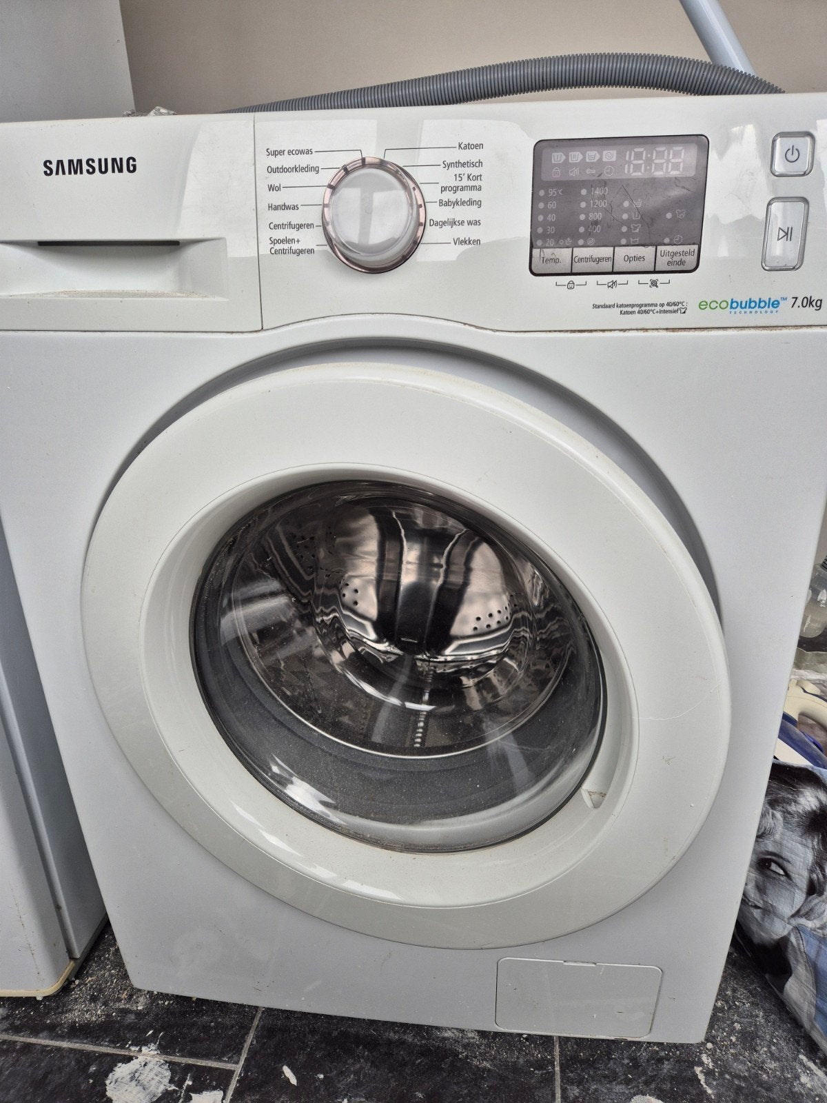 samsung eco bubble, 6 tot 8 kg, Ophalen, Gebruikt, 85 tot 90 cm