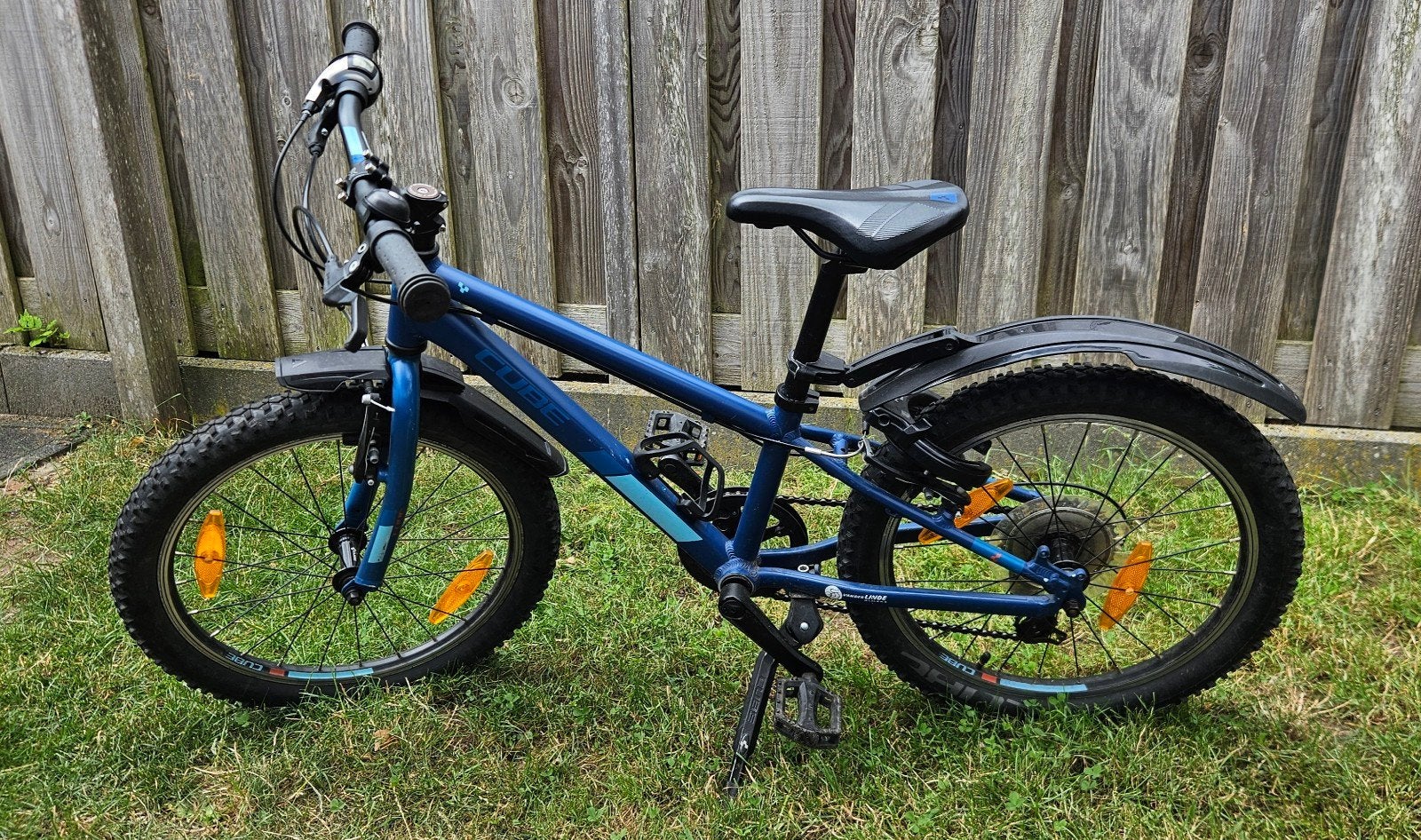 Stoere blauwe CUBE Acid Race 200 (20 inch), Ophalen, Gebruikt, Velgrem, 20 tot 24 inch