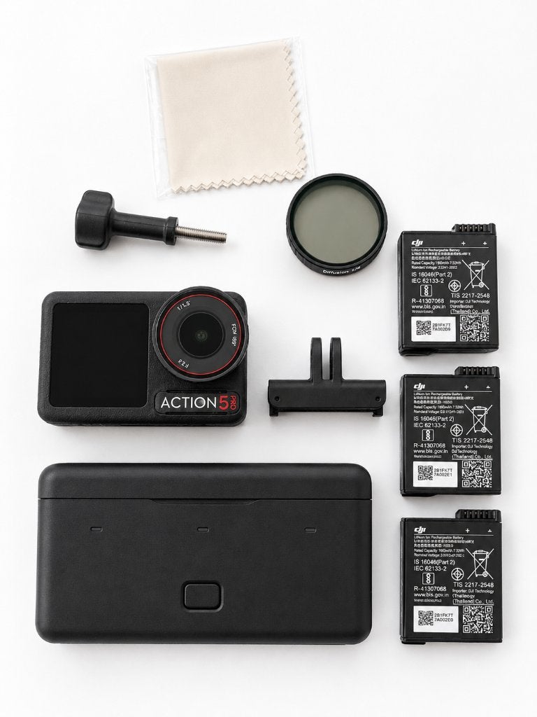 DJI Osmo Action 5 Pro Adventure Combo | Zo goed als nieuw, Ophalen of Verzenden, Zo goed als nieuw, Overige merken