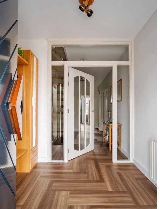 Binnendeur met glas - Goede staat, Ophalen, 80 tot 100 cm, Binnendeur, 200 tot 215 cm