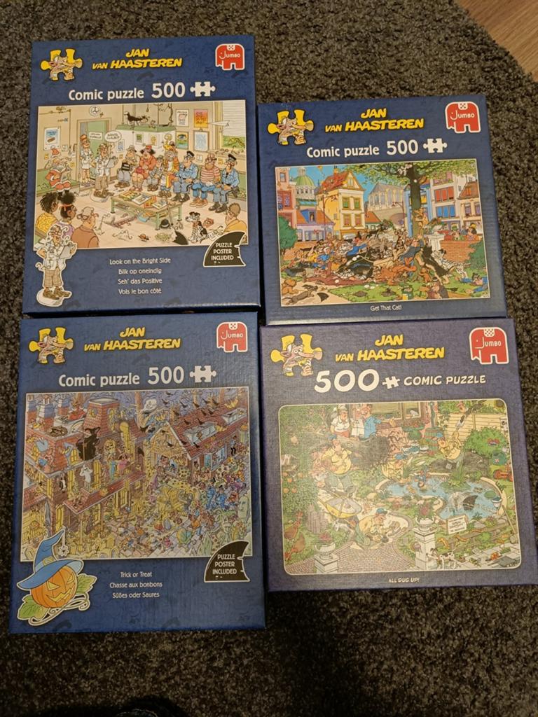 Jan van Haasteren puzzels van 500 & 950 stukjes, Ophalen of Verzenden, 500 t/m 1500 stukjes, Gebruikt, Legpuzzel
