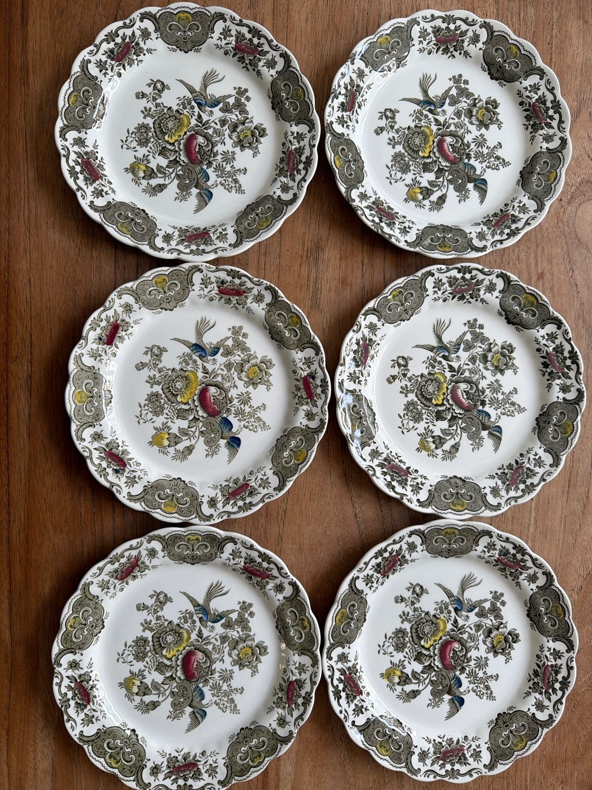 6 borden Ridgway Windsor Vintage Engelse, Ophalen of Verzenden