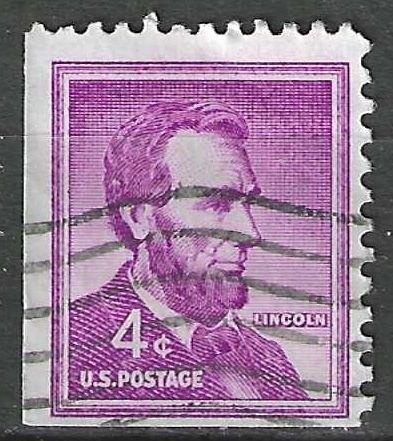 USA 1954 - Yvert 589 LO - Abraham Lincoln (ST), Verzenden, Gestempeld, Noord-Amerika