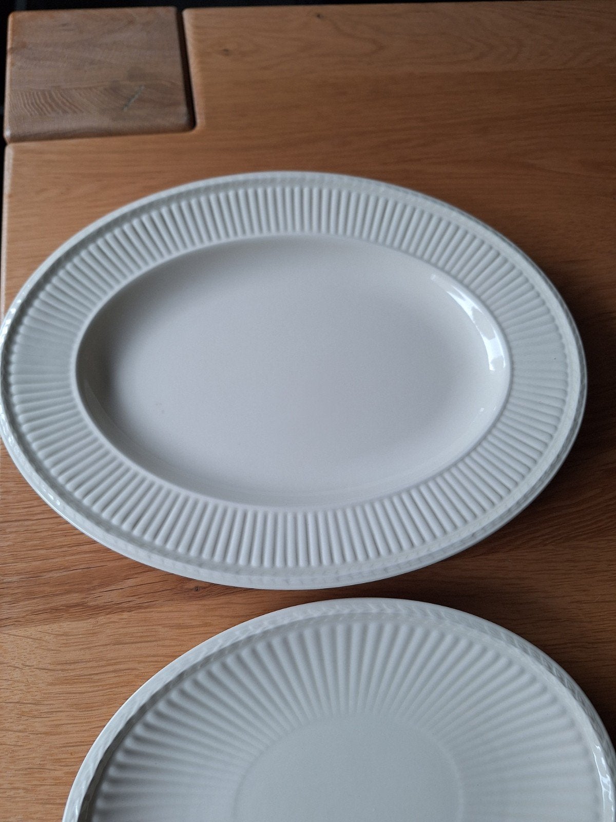 4 Wedgwood Edme ovale serveerschalen – Queen's Ware, Ophalen, Klassiek, Schaal of Schalen, Zo goed als nieuw
