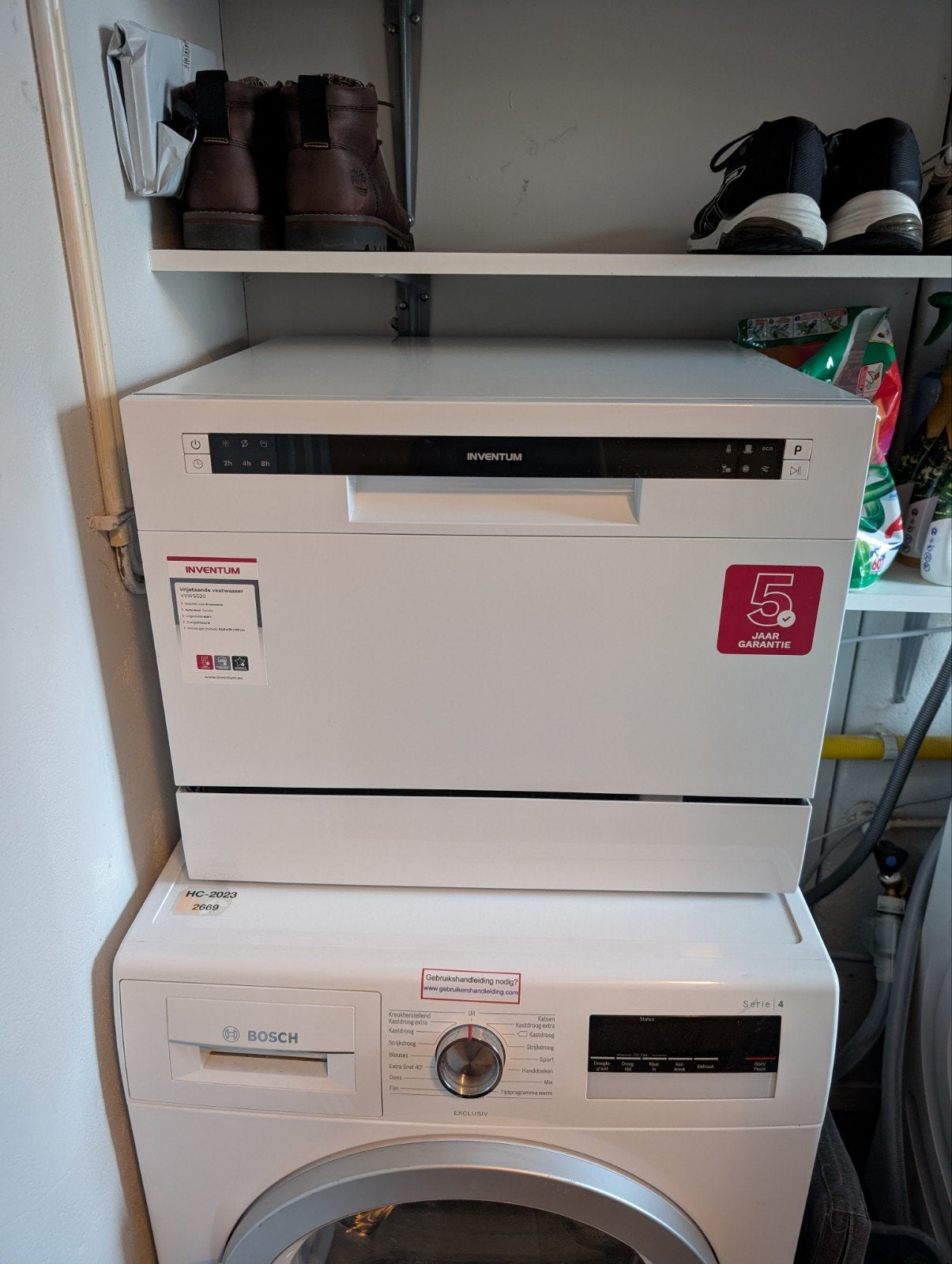 Inventum Vrijstaande Vaatwasser - Compact en Efficiënt, Witgoed en Apparatuur, Vaatwasmachines, Ophalen, Minder dan 10 liter, Zo goed als nieuw