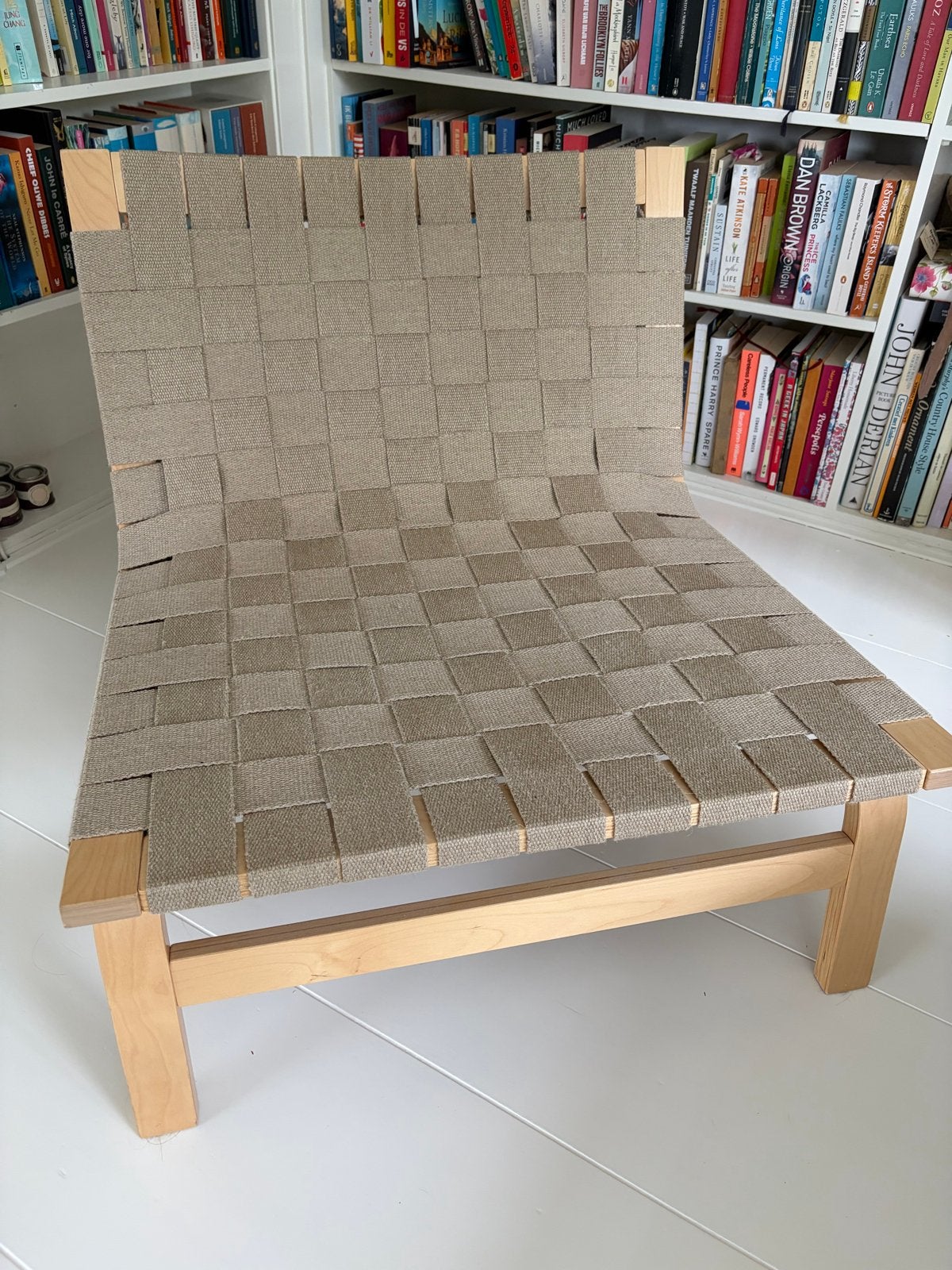 IKEA Stockholm Fauteuil 2025 (nieuwprijs is 299 euro), Ophalen, Zo goed als nieuw, Hout, 50 tot 75 cm