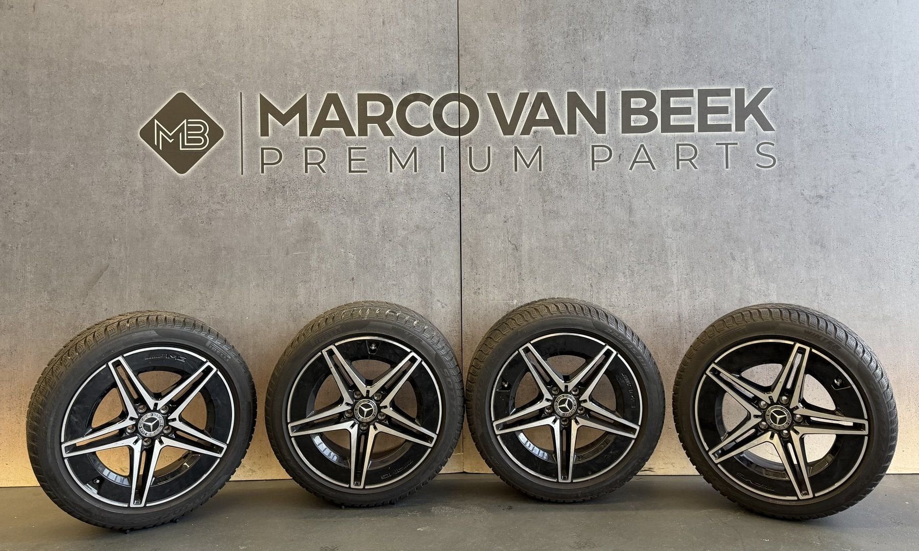 18 Inch Mercedes C klasse AMG winter wielen velgen banden se, Auto-onderdelen, 18 inch, Gebruikt, -, -