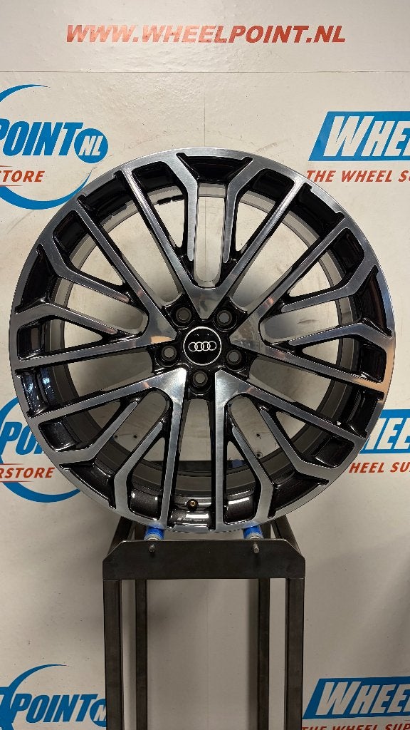 21'' Originele Audi Q5 SQ5 velgen 5x112 Zwart gepolijst, Gebruikt, 255 mm, Velg(en), Personenwagen