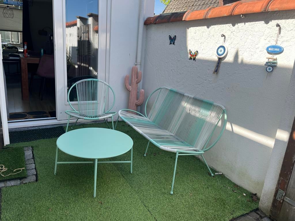 Tuinset, Tuin en Terras, Tuinsets en Loungesets, Ophalen, Overige materialen, Gebruikt, 3 zitplaatsen