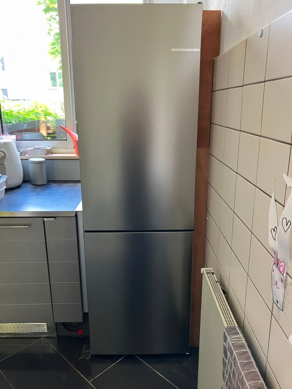 Bosch Koel/vries combinatie., 200 liter of meer, Met aparte vriezer, Zo goed als nieuw, 160 cm of meer