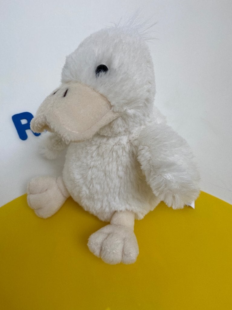 K2128 anna club plush eend wit zittend, Ophalen of Verzenden, Zo goed als nieuw, Eend