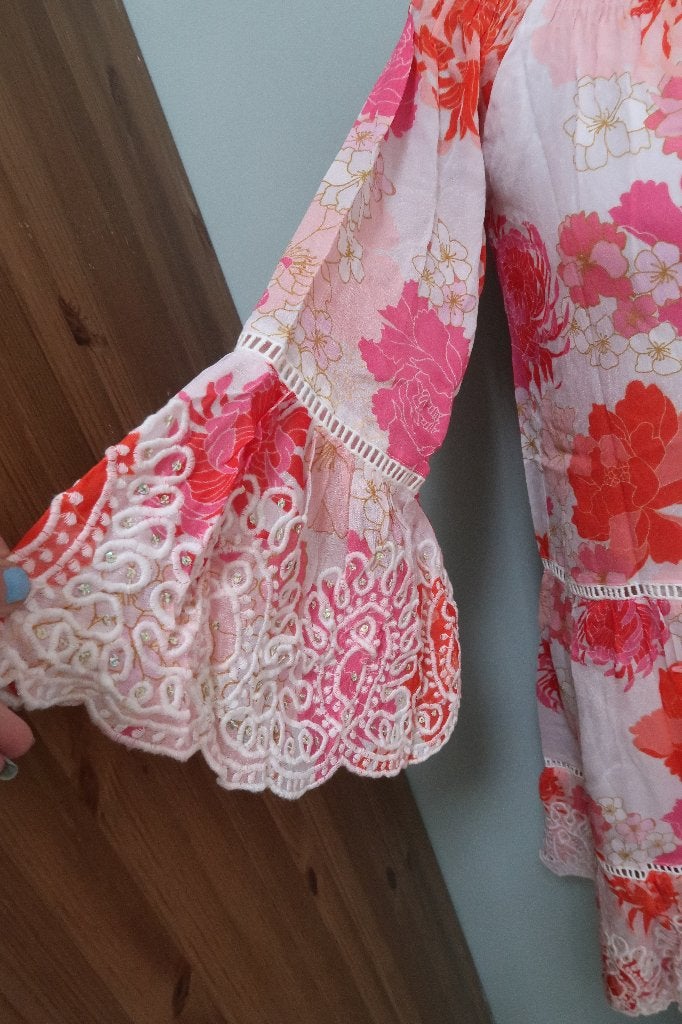 NIEUW Miss June Jurk 'Robe Courte Positano' in Rosa, Maat 38/40 (M), Miss June, Nieuw, Ophalen of Verzenden