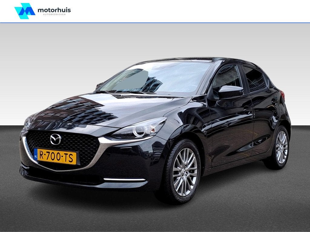Mazda 2 1.5 SKYACTIV-G 90PK LUXURY NAVI CAMERA HUD LED ECC N, Auto's, Mazda, 4 cilinders, Zwart, Origineel Nederlands, Bedrijf