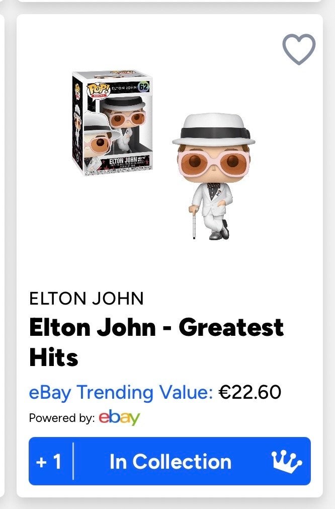 Funko Pop! Rocks: Elton John #62 - Greatest Hits, Ophalen of Verzenden, Zo goed als nieuw