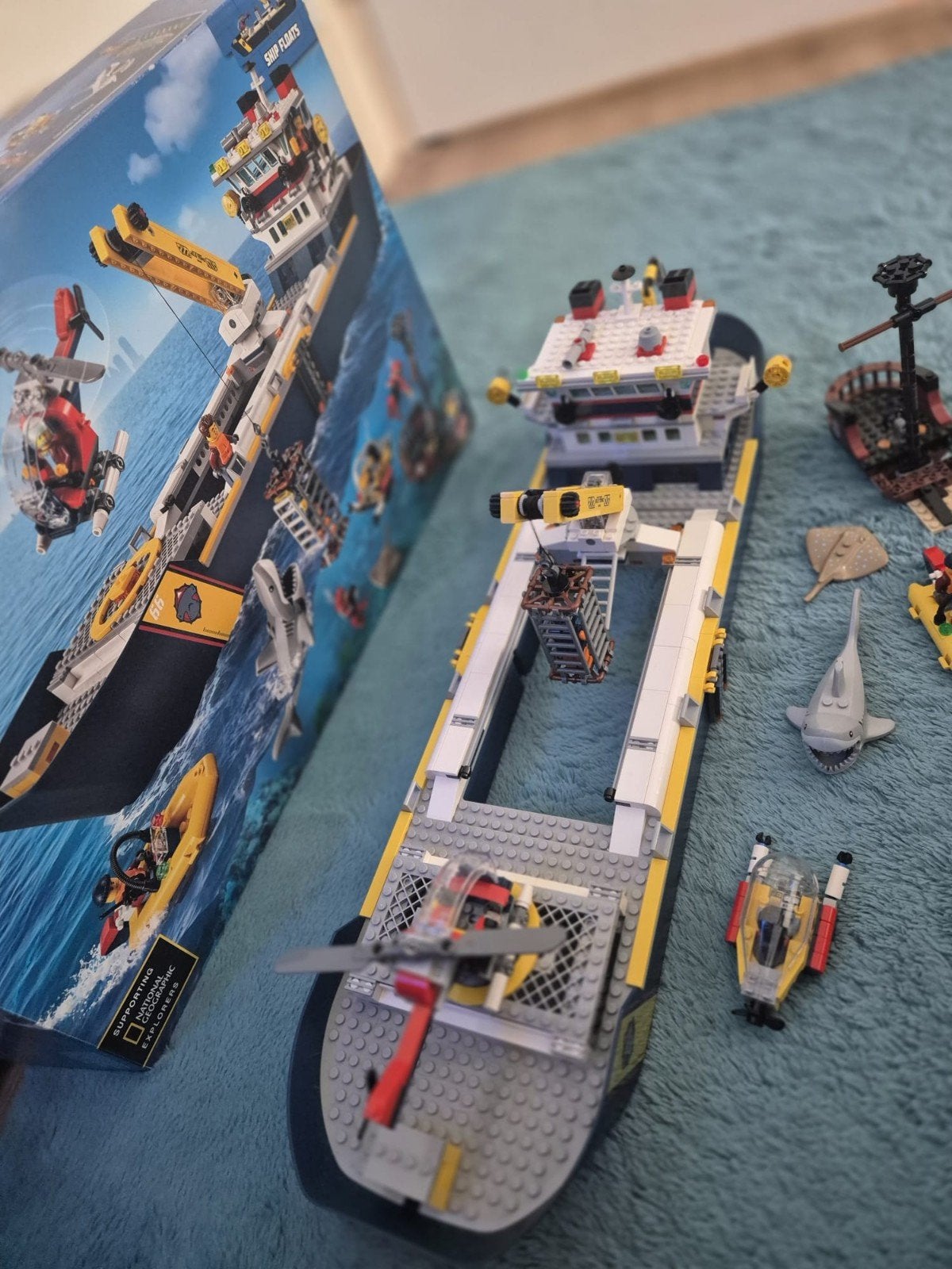 LEGO City Onderzoeksschip 60266 met doos & compleet!, City, Lego, Ophalen of Verzenden, Zo goed als nieuw