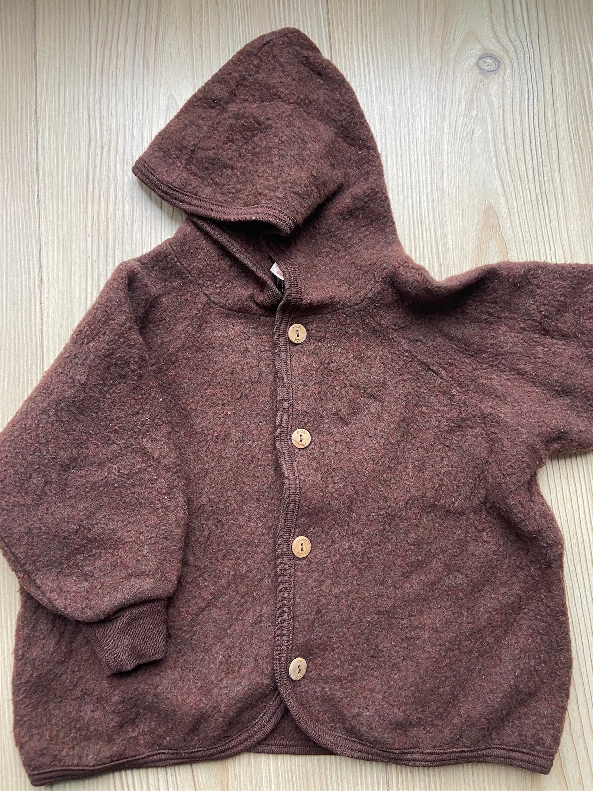 Engel Natur bio wolfleece jas/vest cinnamon, 86/92 (98/104), Kinderen en Baby's, Ophalen of Verzenden, Zo goed als nieuw, Jongen of Meisje