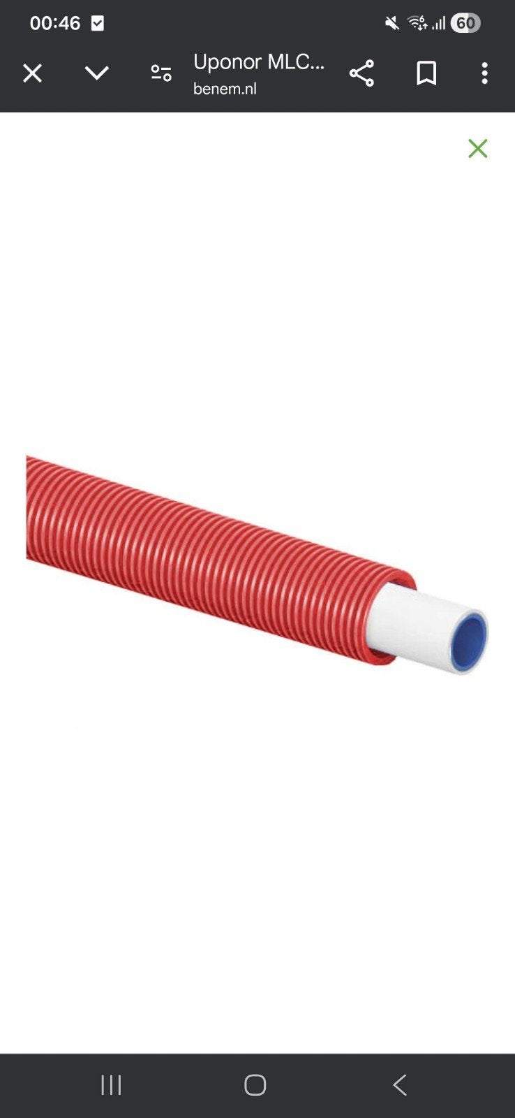 Uponor MLC meerlagenbuis 14 x 2 - Nieuw 75 meter, Ophalen of Verzenden