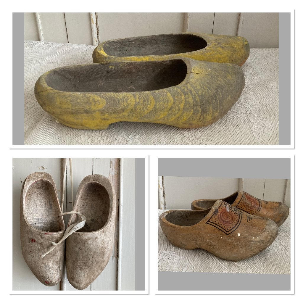 Brocante houten klompen - klompjes, Hout, ---, Ophalen of Verzenden, ---