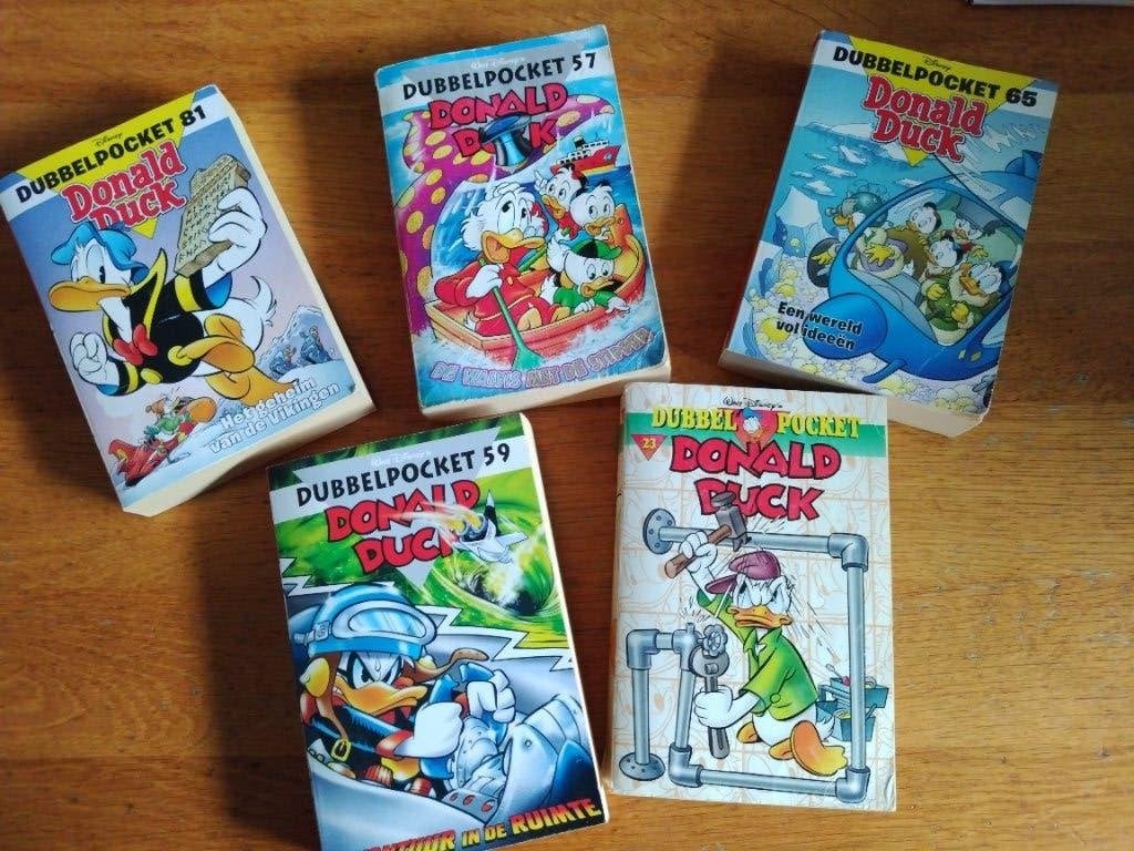 donald duck dubbel pockets 23,57,59,65,81, Meerdere stripboeken, Ophalen of Verzenden, Gelezen, Walt Disney  Donald duck