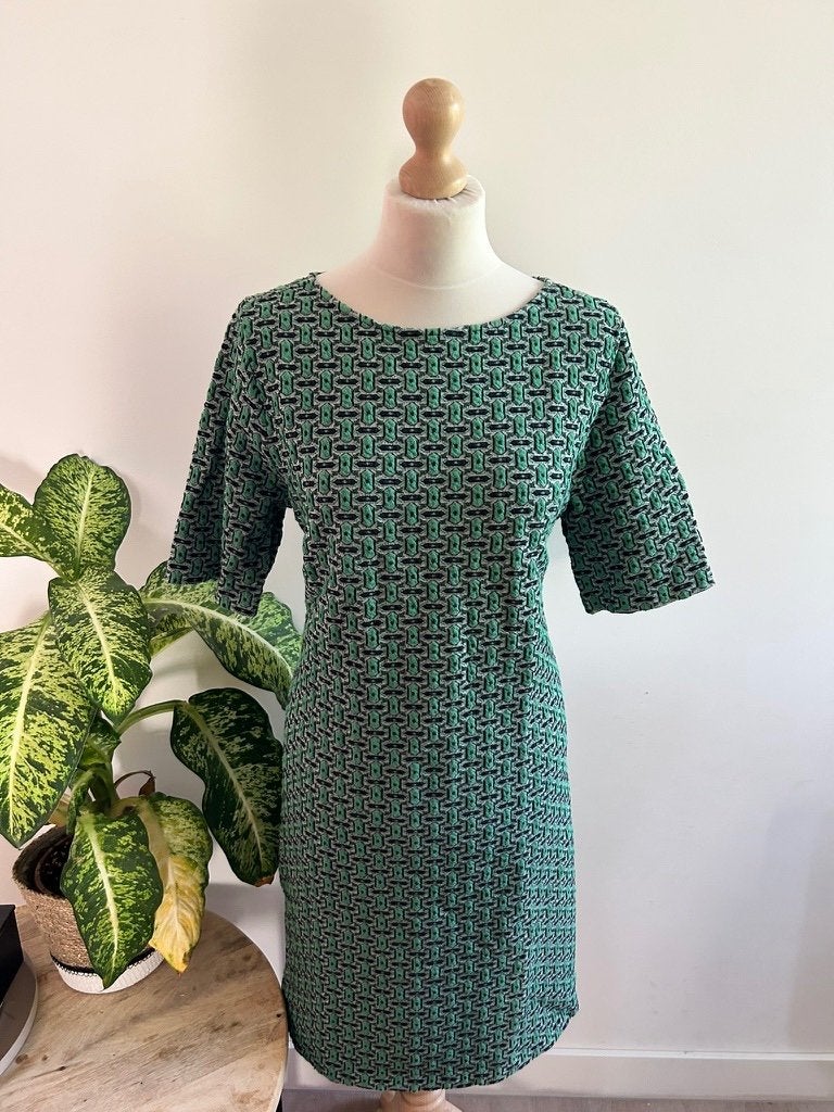 King Louie maat L groene retro najaar jurk 3465