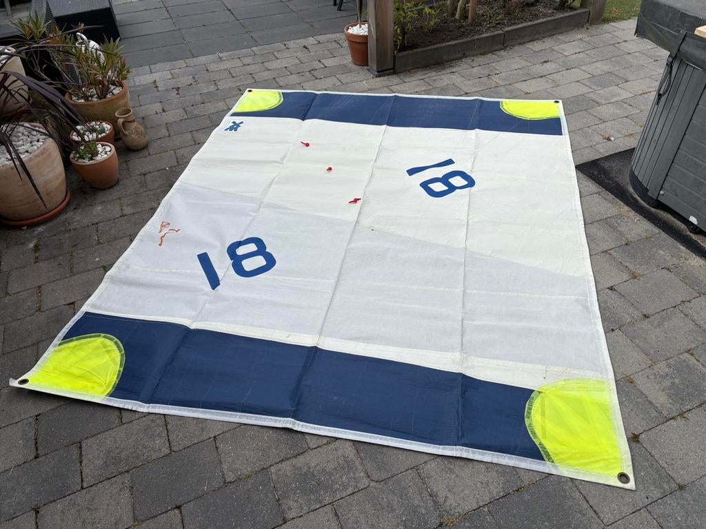 Zonnescherm voor huis of boot - Hergebruikt zeil, Ophalen, Gebruikt, Overige typen, 15 tot 30 m²