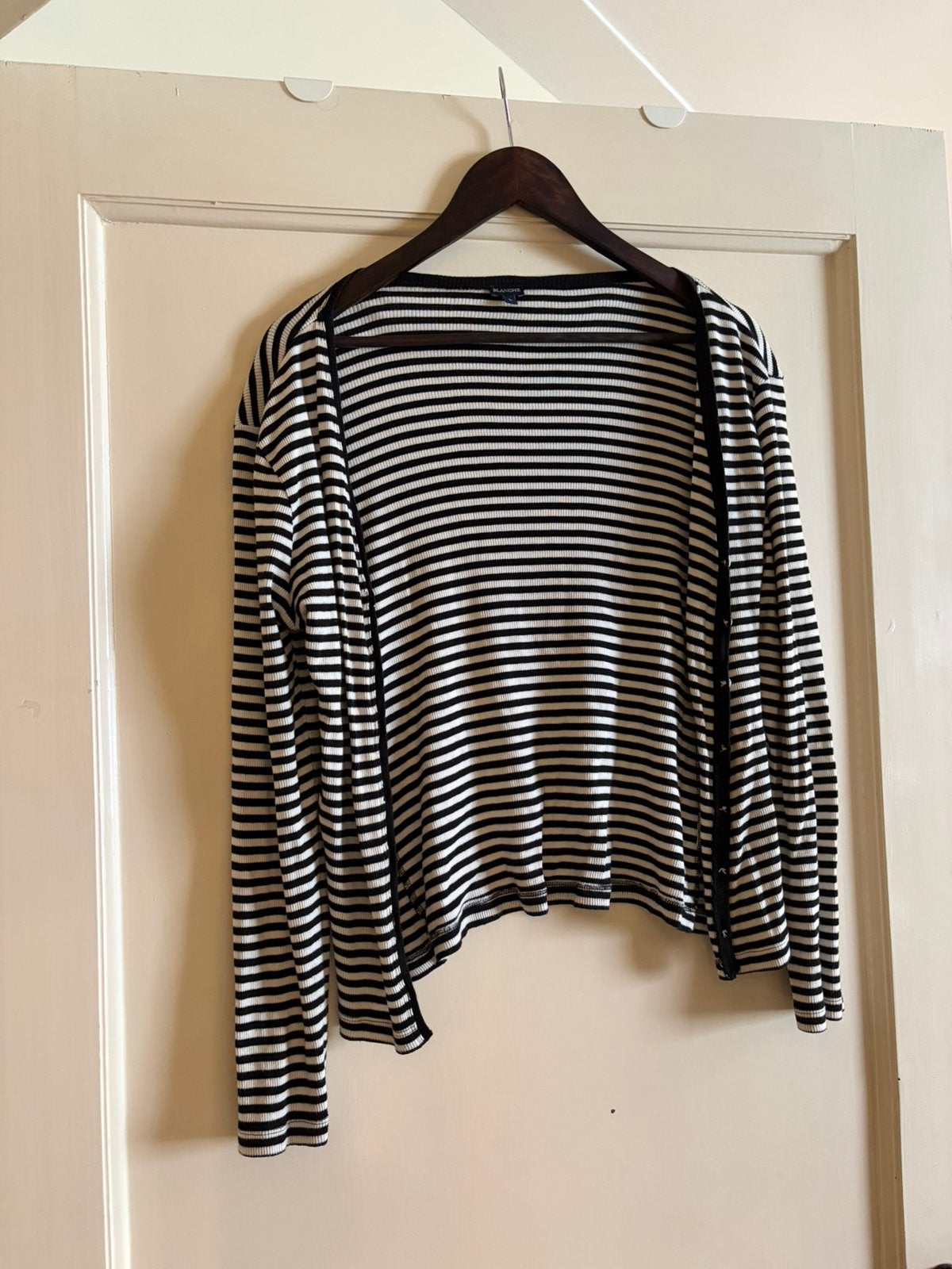 Gestreept vest, Ophalen of Verzenden, Zo goed als nieuw, Maat 42/44 (L), Zwart