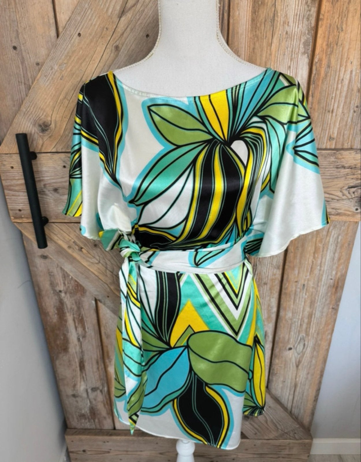 Zara Basic Jurk met Bloemenprint en Ceintuur - Maat S, Meerkleurig, Ophalen of Verzenden, Zo goed als nieuw, Maat 36 (S)