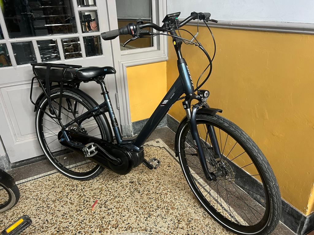 Giant hybride damesfiets maat S 45cm, 500W accu, middenmotor, Fietsen en Brommers, Elektrische fietsen, Minder dan 47 cm, Ophalen