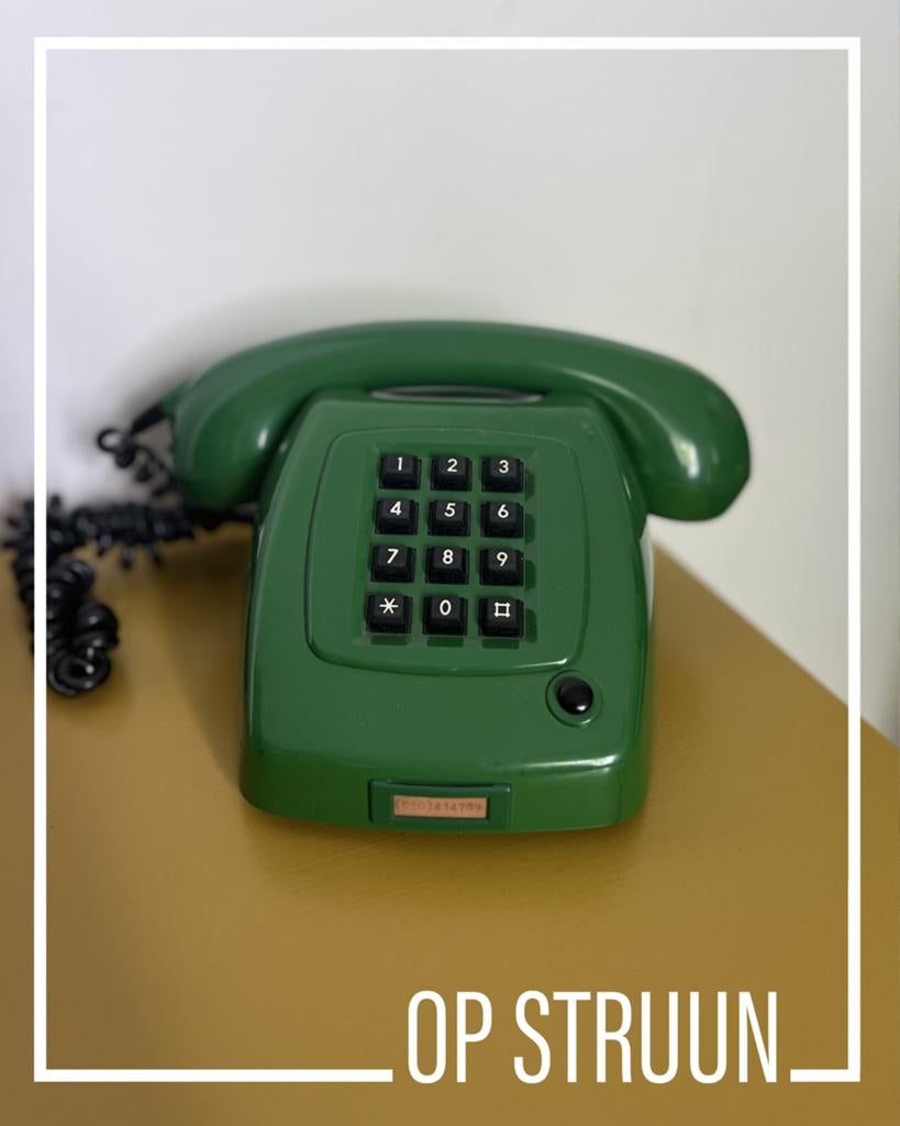 Vintage PTT T65 De Luxe Smaragd Groene Telefoon, Ophalen of Verzenden, Gebruikt