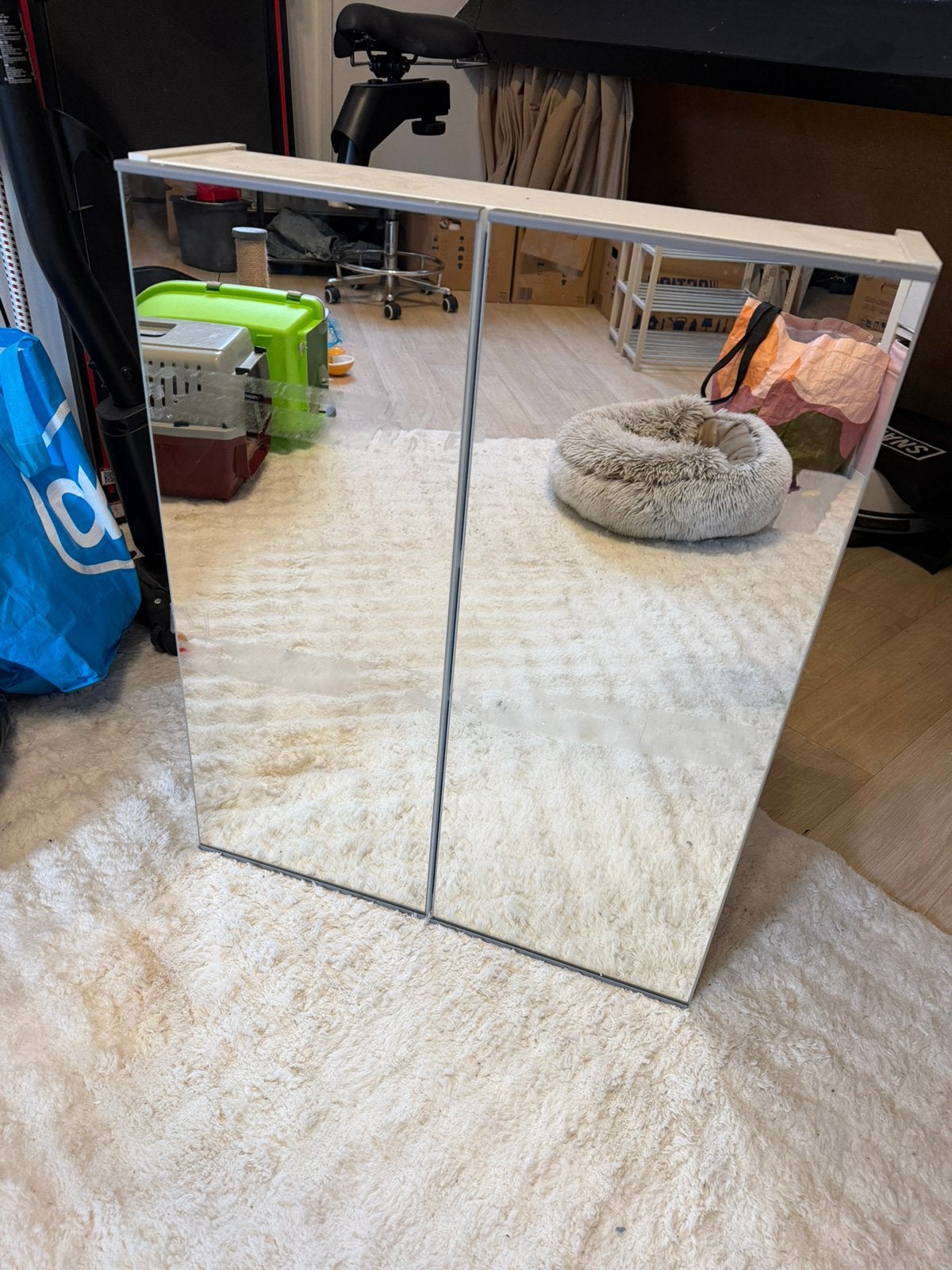 Ikea badkamer spiegelkast, Huis en Inrichting, Badkamer | Badkamermeubels, Ophalen, Spiegelkast, 50 tot 100 cm, Zo goed als nieuw