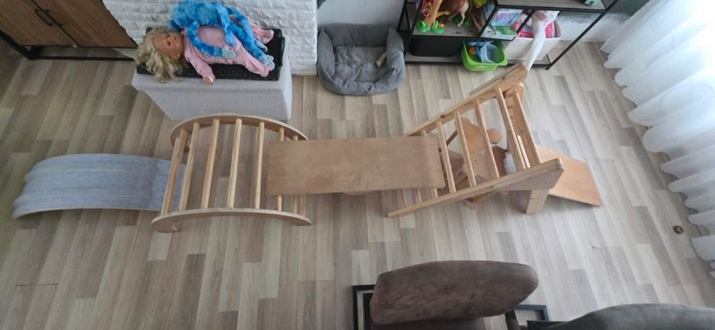 4-delige houten klimset met kussen, Ophalen