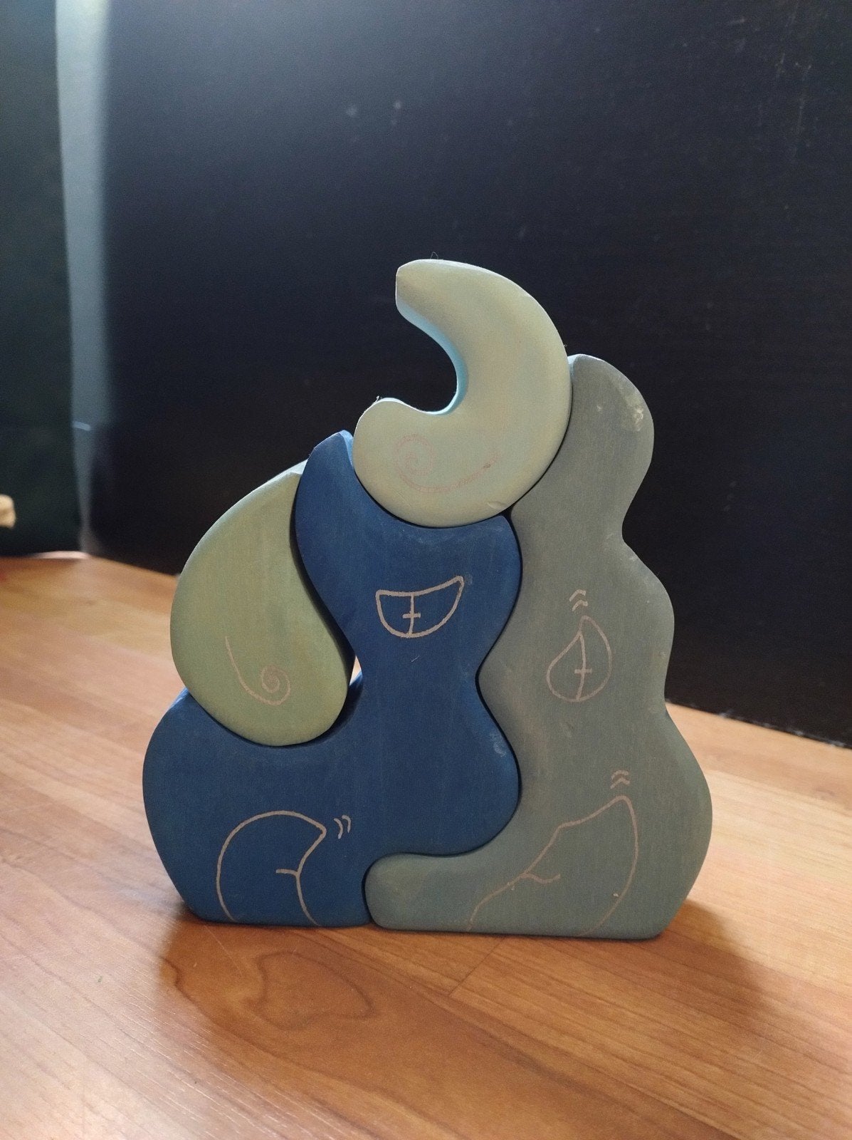 Grimms Puzzel Huisje 4-delig, 18 cm hoog, Ophalen of Verzenden, Gebruikt, Overige typen