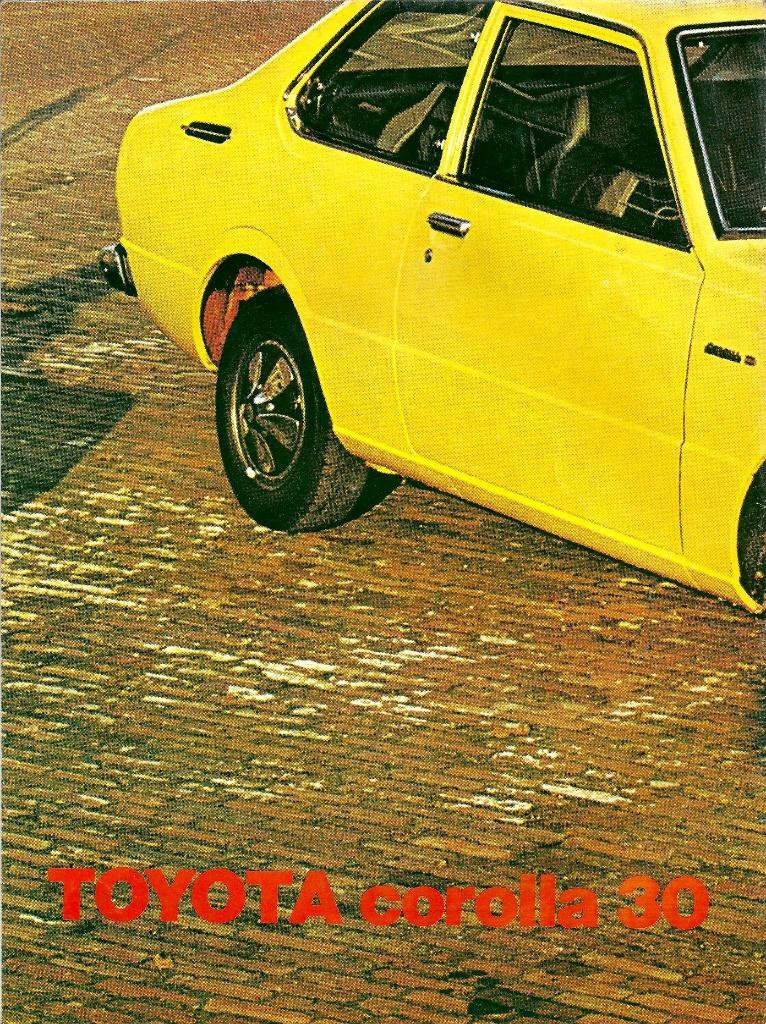 Folder Toyota Corolla 30 1974, Ophalen of Verzenden, Gelezen, Toyota