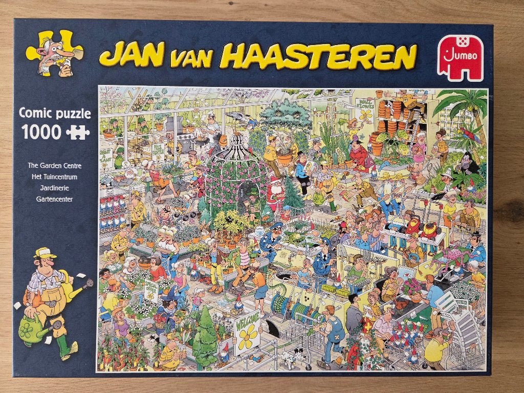 Jan van Haasteren Het Tuincentrum, Hobby en Vrije tijd, Denksport en Puzzels, Ophalen of Verzenden, 500 t/m 1500 stukjes, Zo goed als nieuw