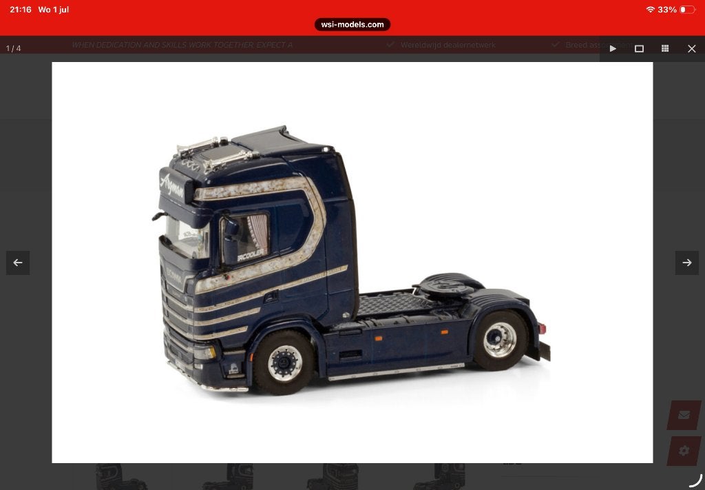 WSI Argman, Hobby en Vrije tijd, Modelauto's | 1:50, Ophalen, Zo goed als nieuw, Bus of Vrachtwagen, Wsi