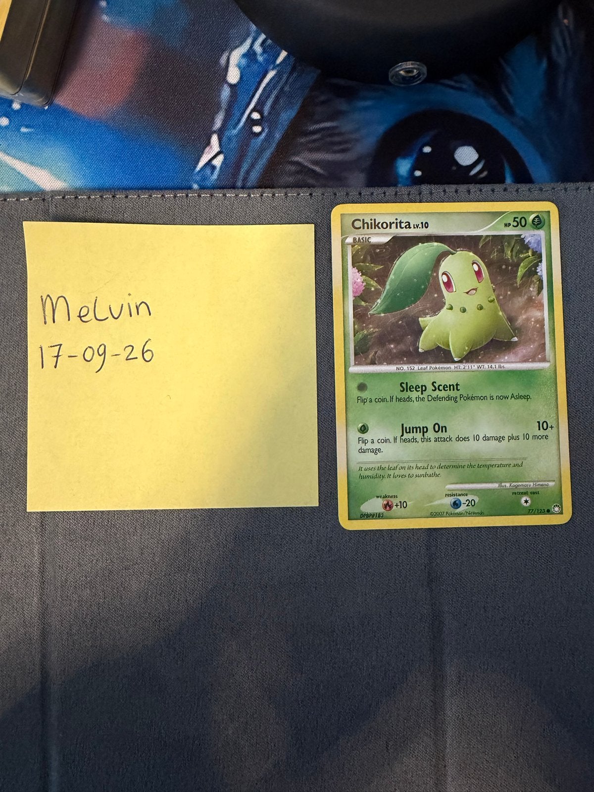 Chikorita 77/123 conditie NM, Hobby en Vrije tijd, Ophalen of Verzenden