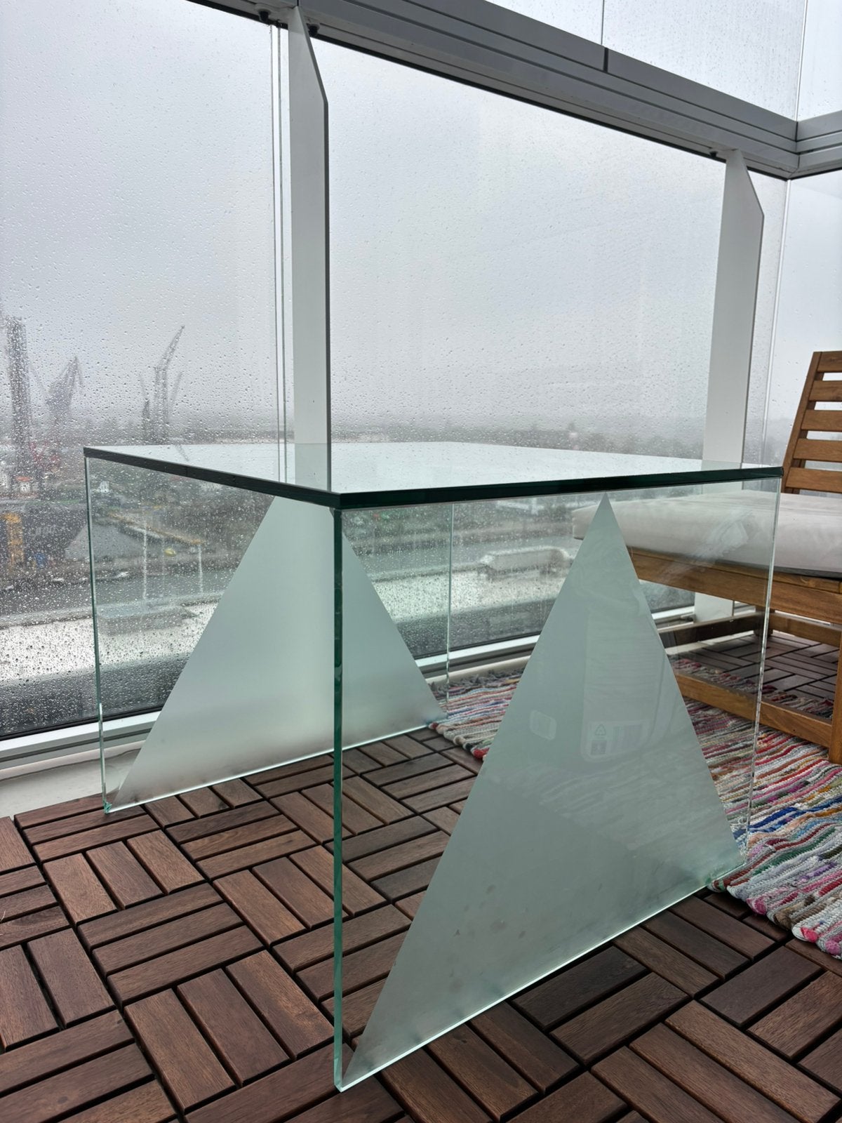 Glazen koffietafel, Ophalen, 50 tot 100 cm, Vierkant, 50 tot 100 cm