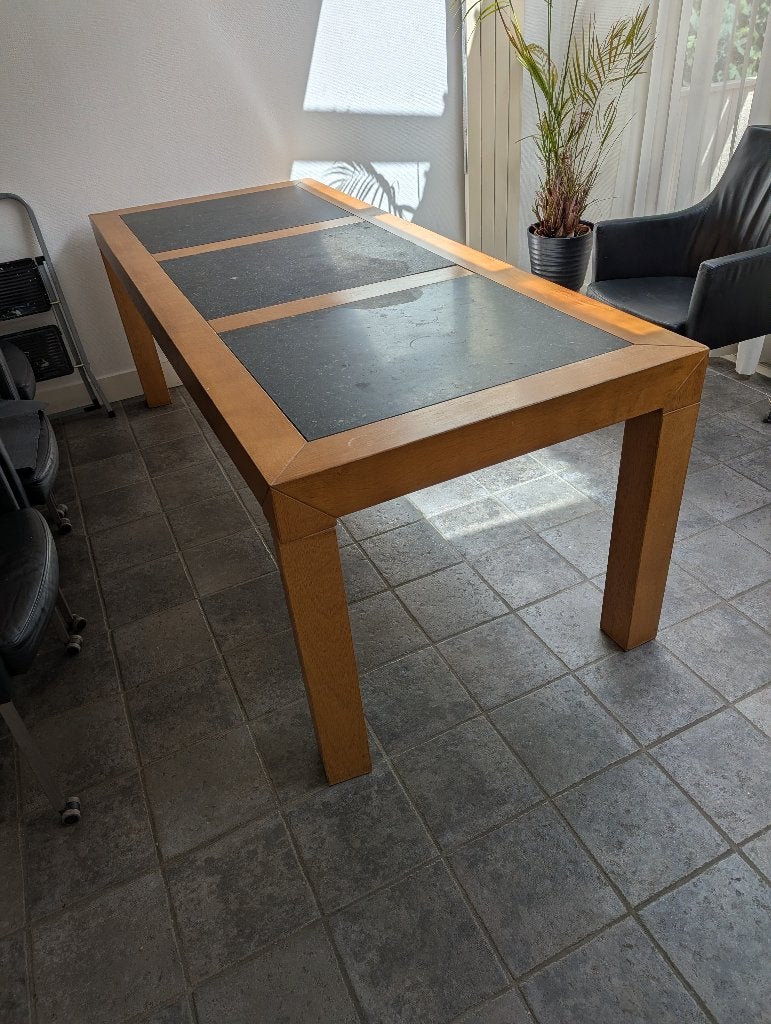 Eettafel 6/8 pers., Huis en Inrichting, Tafels | Eettafels, Ophalen, Gebruikt, 200 cm of meer, 50 tot 100 cm