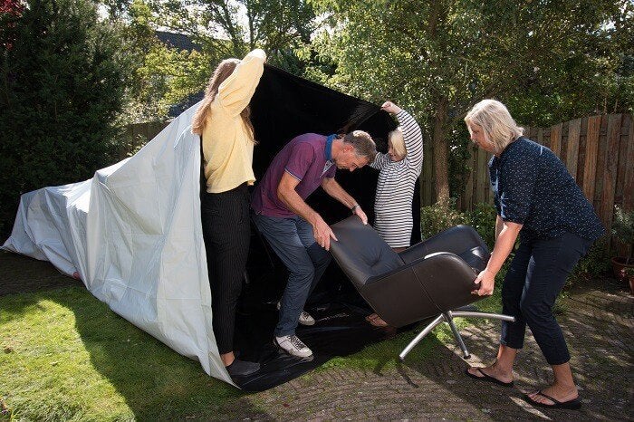 Foto 2 van Cocoon Opslagsysteem - Tijdelijke opslag in uw tuin