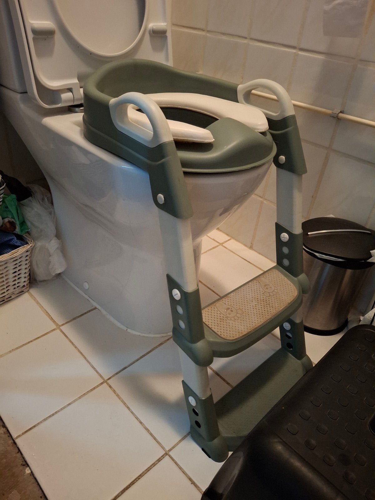 WC-trapje met toiletverkleiner (Groen/Grijs), Ophalen, Overige typen, Standaard