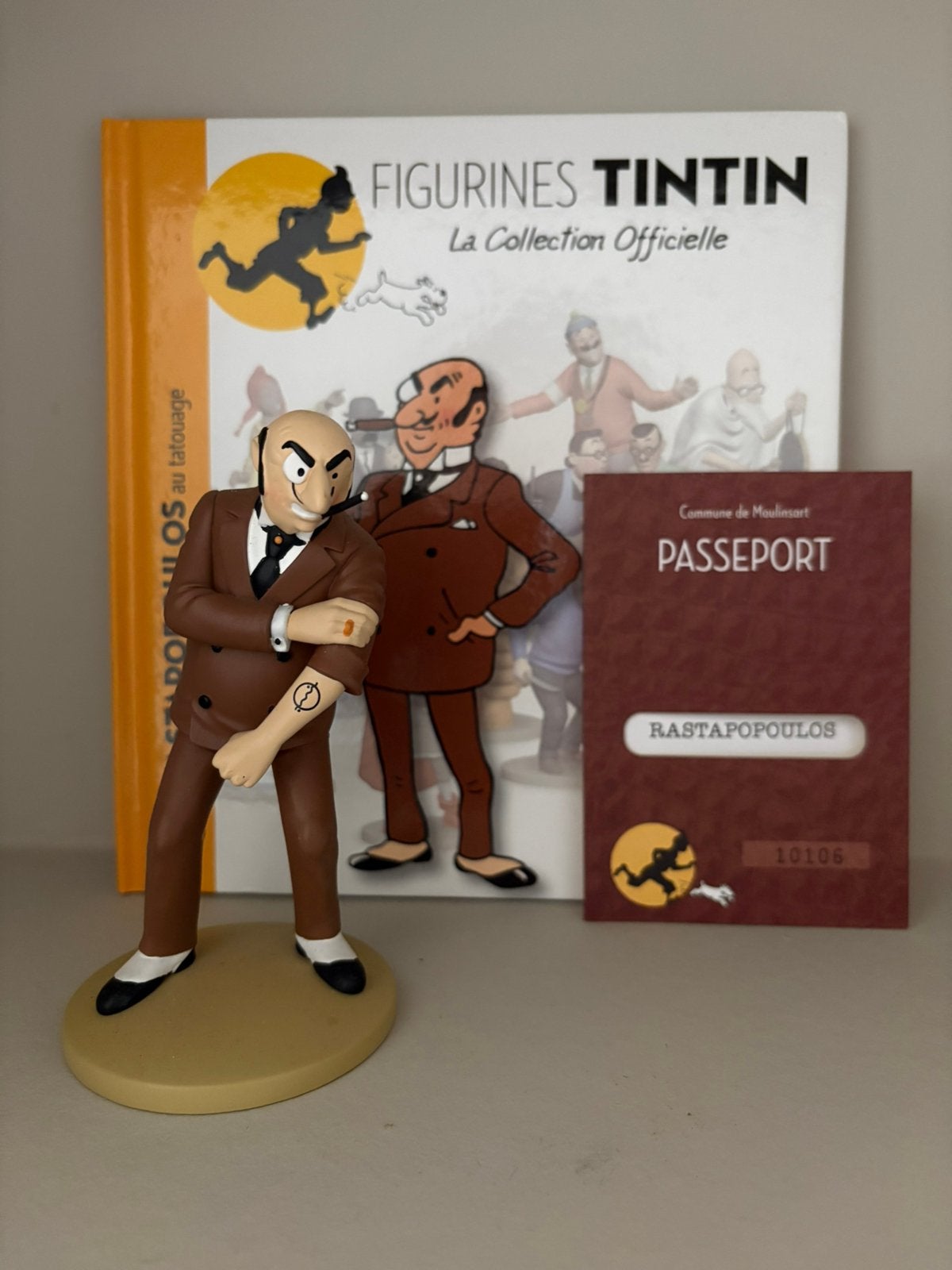 Kuifje/Tintin beeld Rastapopoulos Tattoo Moulinsart, Verzamelen, Stripfiguren, Ophalen of Verzenden, Kuifje, Zo goed als nieuw