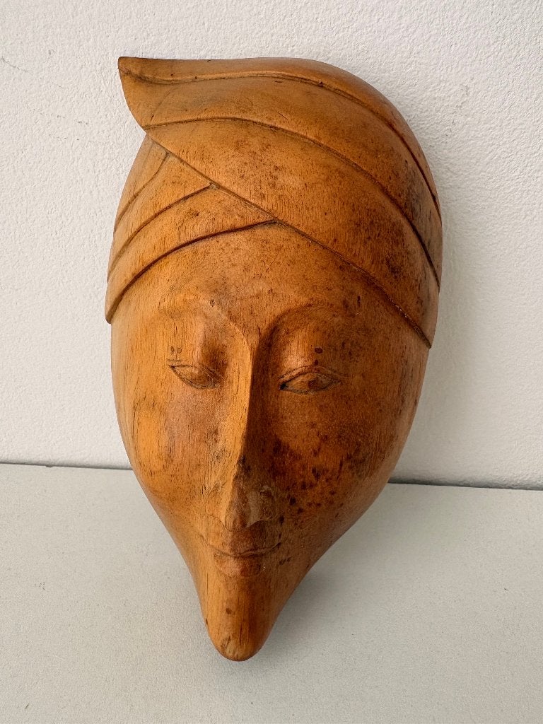 Japans houten masker-doosje, Antiek en Kunst, Hout, Masker, Ophalen of Verzenden, Japan