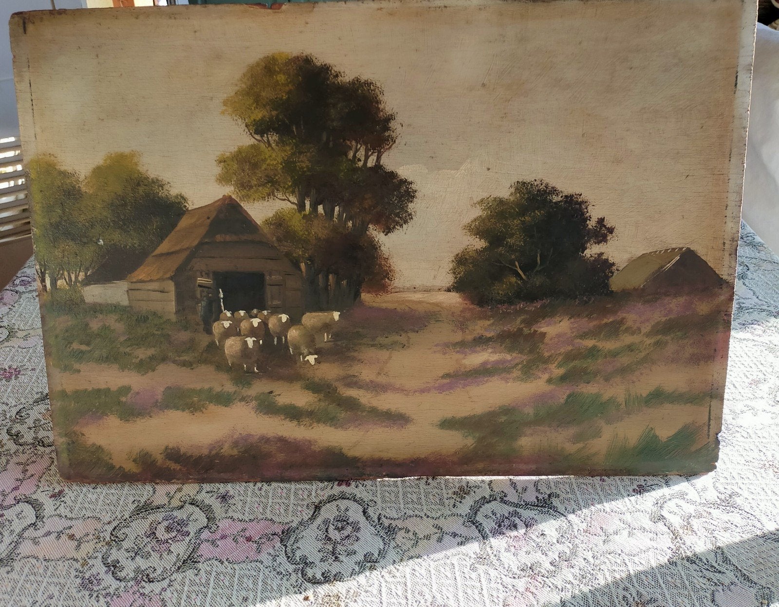 Oud Antiek Schilderij, Ophalen of Verzenden